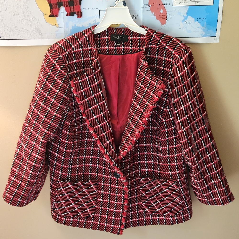 Talbot's Talbots Woman Collection Tweed Blazer Size 18W